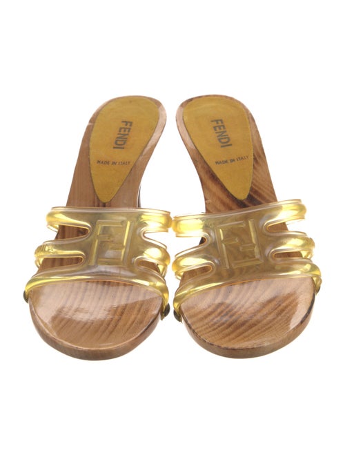 Fendi Zucca FF Logo Rubber Slides