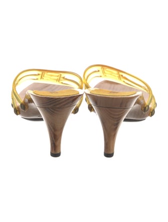 Fendi Zucca FF Logo Rubber Slides