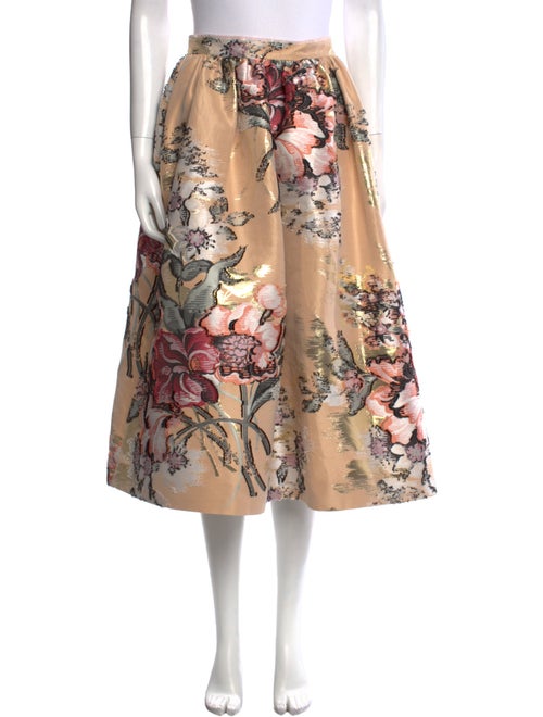 Fendi Floral Print Midi Length Skirt