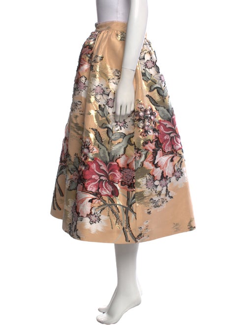 Fendi Floral Print Midi Length Skirt