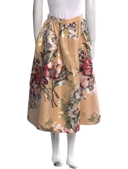 Fendi Floral Print Midi Length Skirt