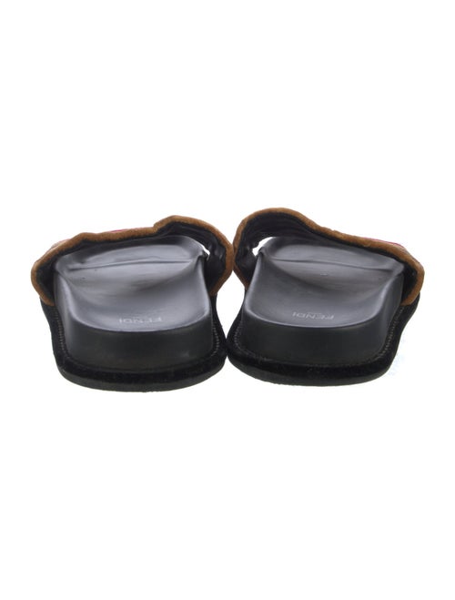 Fendi Zucca FF Logo Velvet Flats