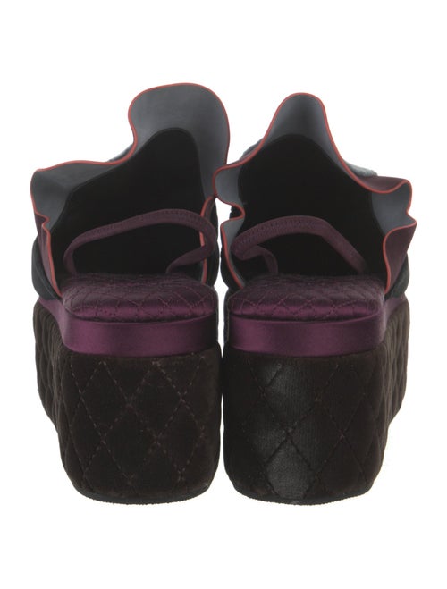 Fendi Velvet Colorblock Pattern Mules