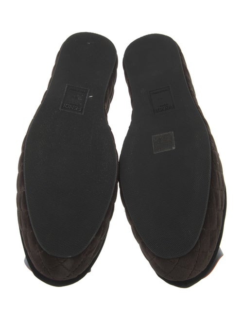 Fendi Velvet Colorblock Pattern Mules