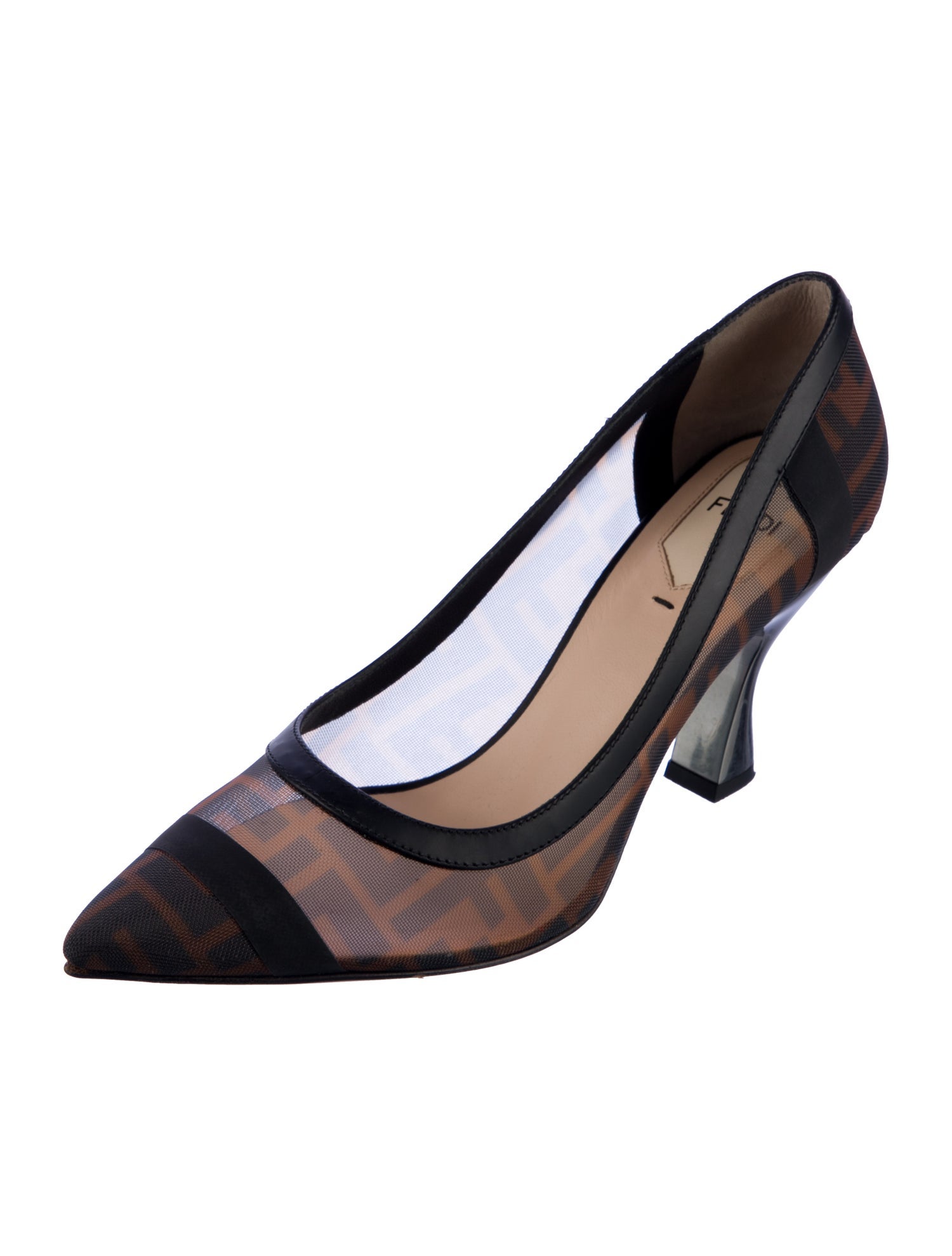 Fendi Zucca FF Logo Mesh Pumps