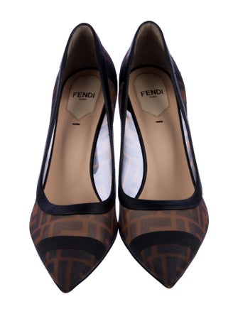 Fendi Zucca FF Logo Mesh Pumps