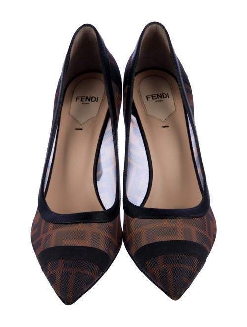 Fendi Zucca FF Logo Mesh Pumps