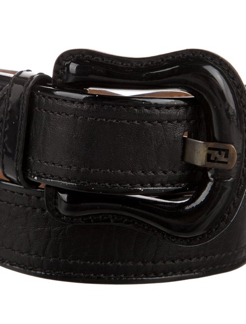 Fendi Zucca FF Logo Leather Belt