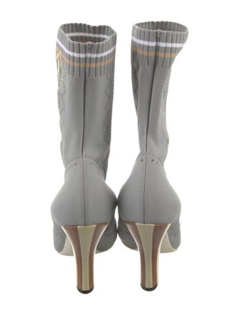 Fendi Patterned Embroidered Accent Pumps