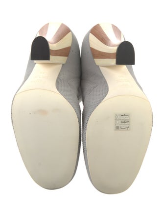 Fendi Patterned Embroidered Accent Pumps