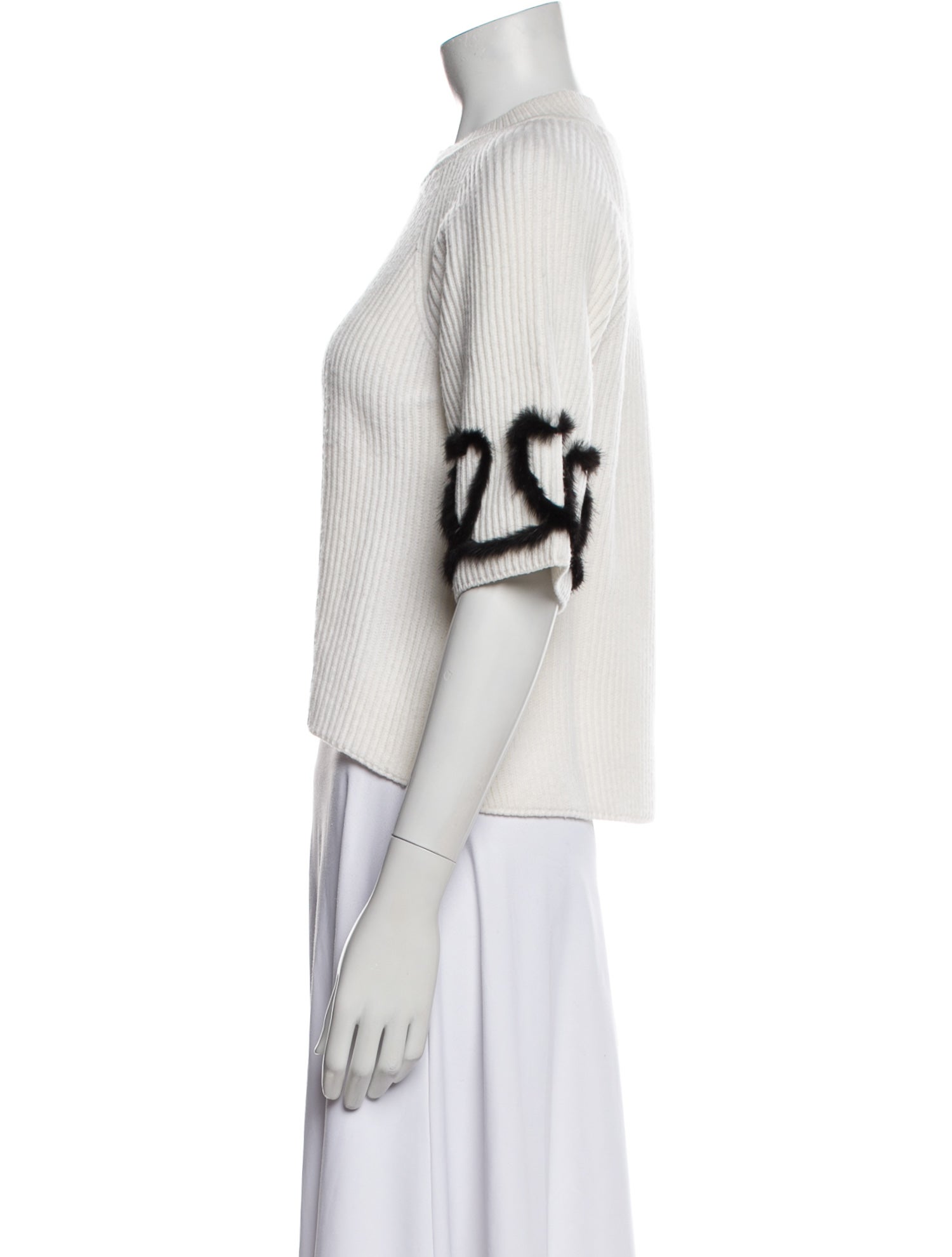 Fendi Virgin Wool Crew Neck Sweater