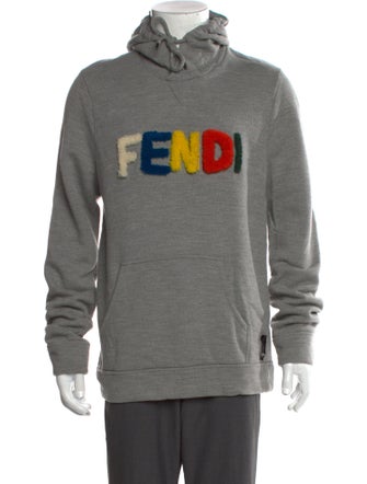 Fendi Wool Graphic Print Hoodie