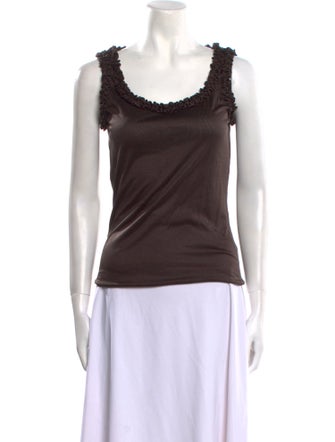 Fendi Scoop Neck Sleeveless Top