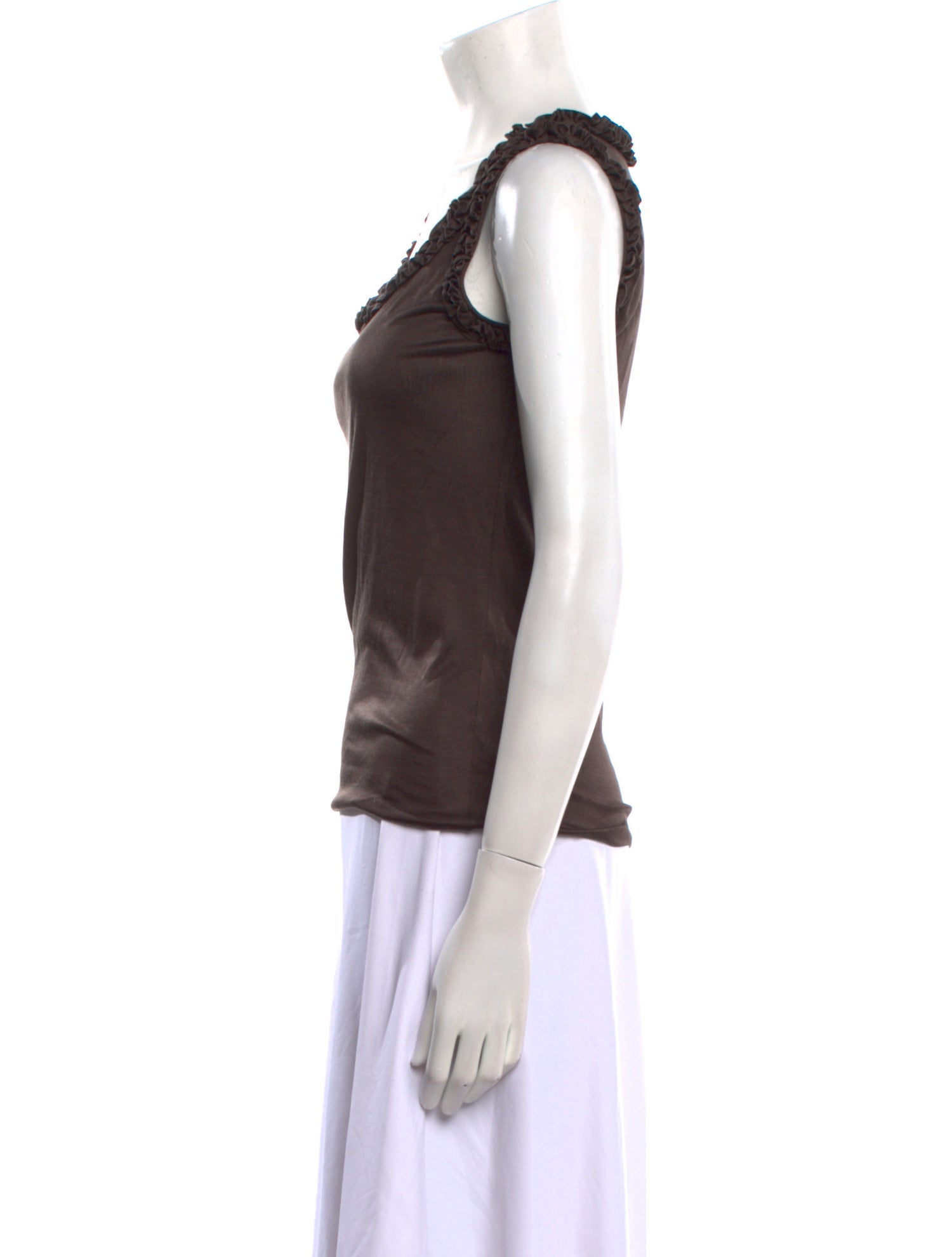 Fendi Scoop Neck Sleeveless Top