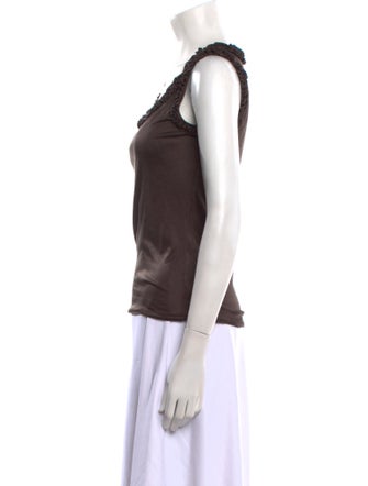 Fendi Scoop Neck Sleeveless Top