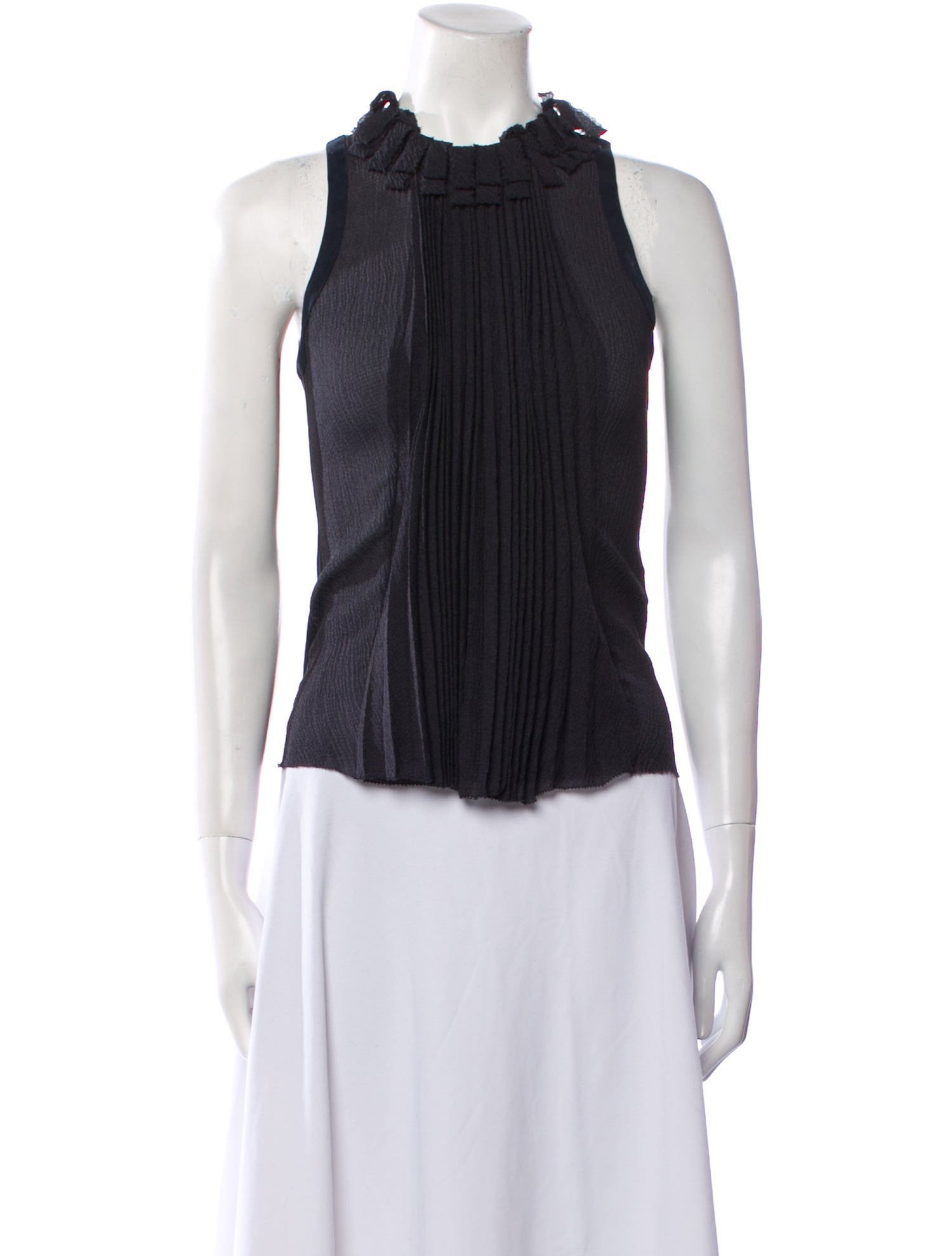 Fendi Silk Crew Neck Top