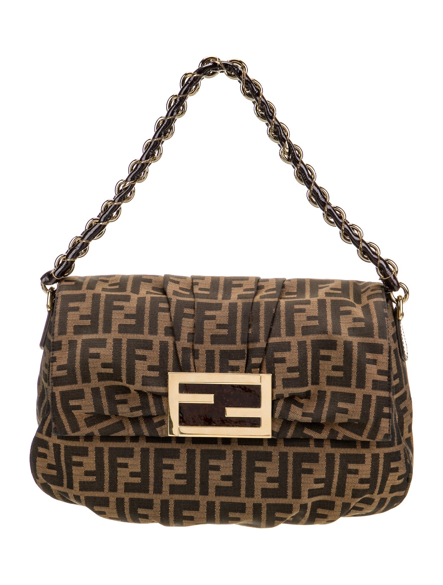 Fendi Zucca FF Shoulder Bag Large