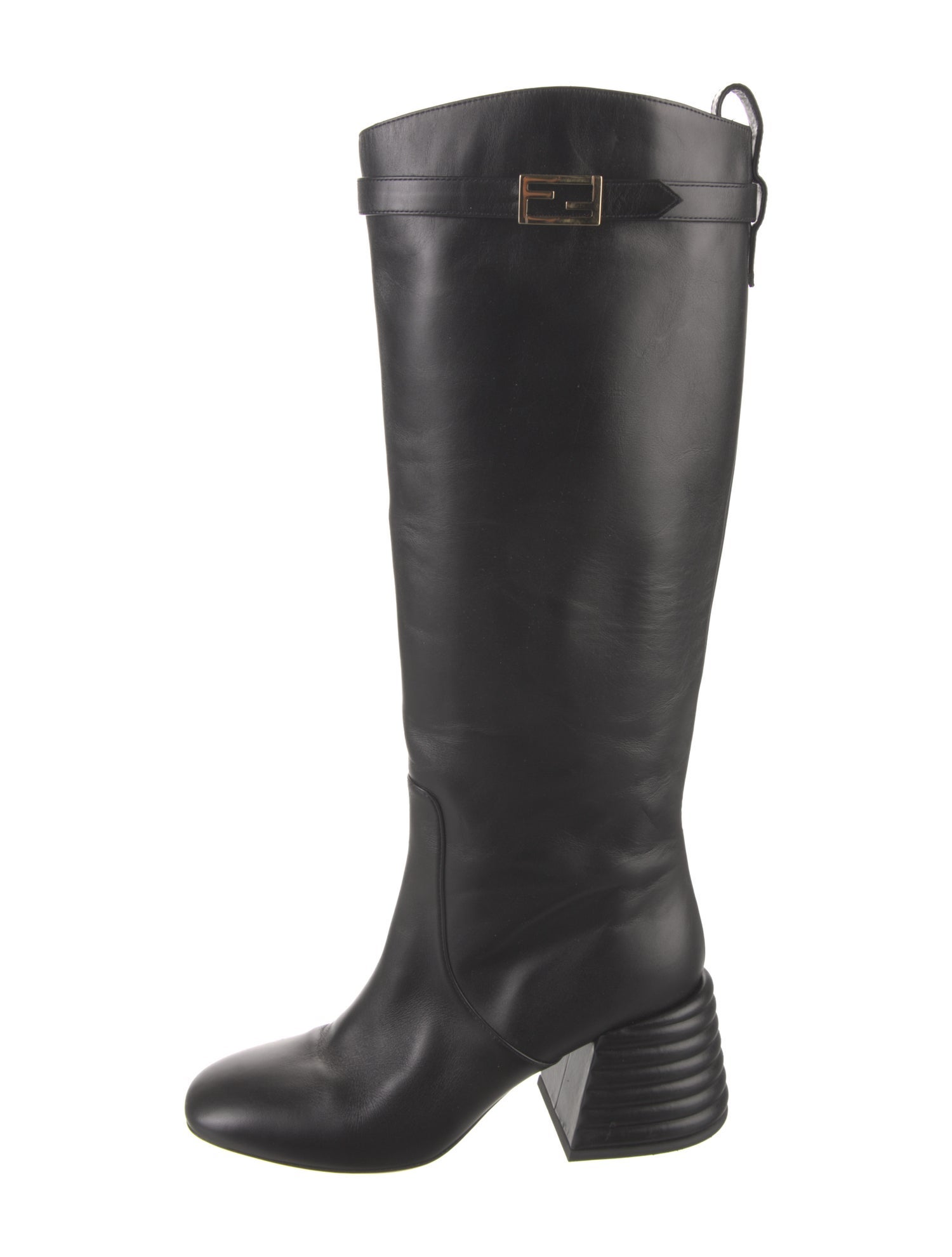 Fendi Leather Riding Boots
