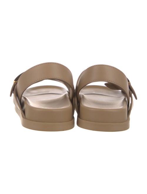 Fendi Zucca FF Logo Leather Slingback Sandals