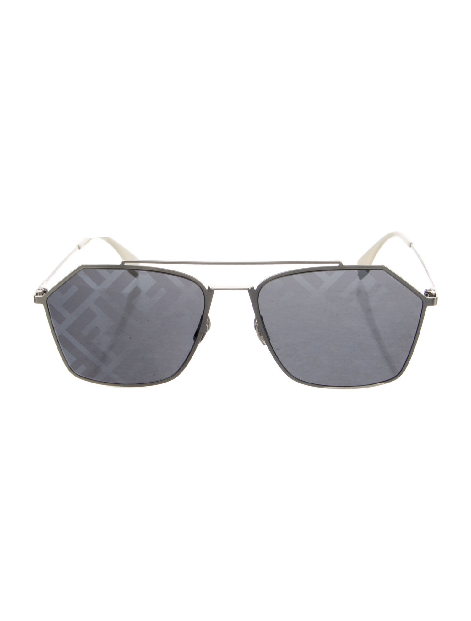 Fendi Zucca FF Logo Square Sunglasses