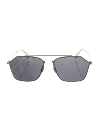 Fendi Zucca FF Logo Square Sunglasses
