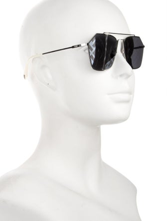 Fendi Zucca FF Logo Square Sunglasses