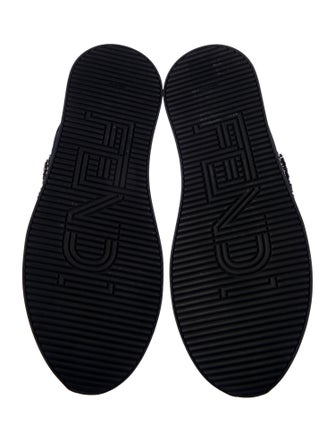 Fendi Satin Crystal Embellishments Athletic Sneakers