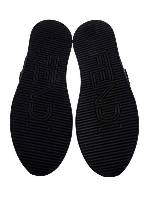 Fendi Satin Crystal Embellishments Athletic Sneakers