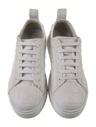 Fendi Zucca FF Logo Leather Sneakers