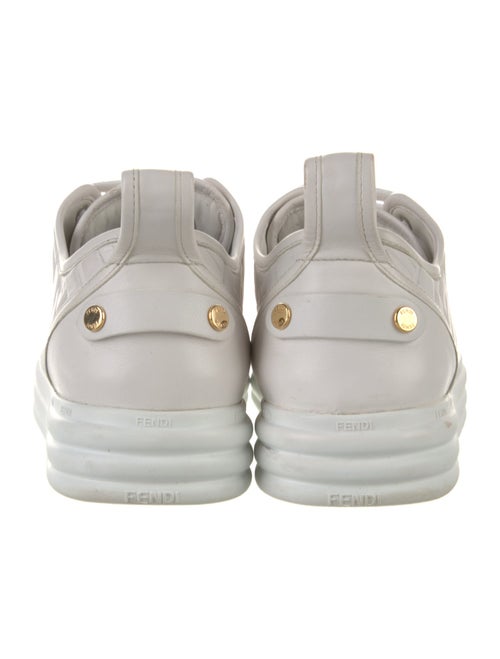 Fendi Zucca FF Logo Leather Sneakers