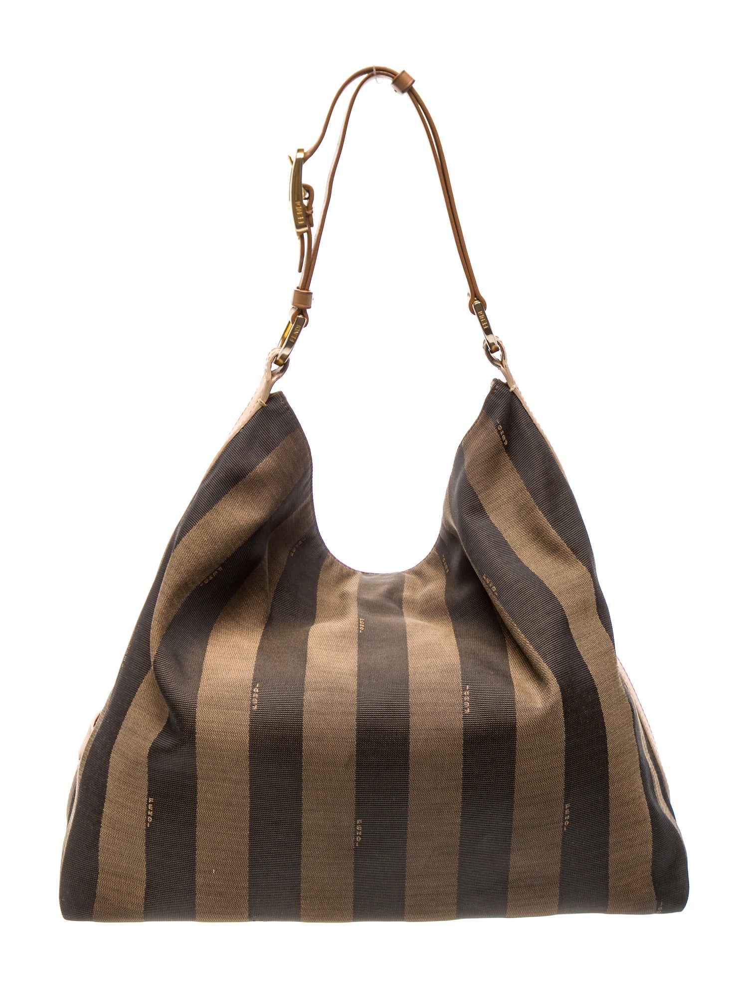 Fendi Pequin Canvas Tote