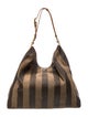 Fendi Pequin Canvas Tote