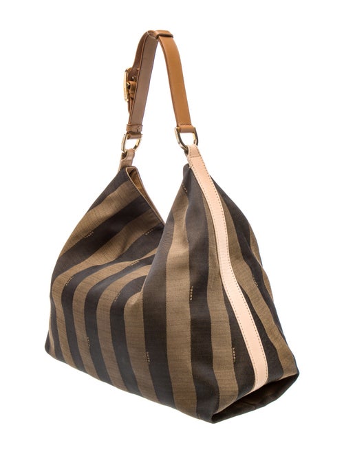 Fendi Pequin Canvas Tote