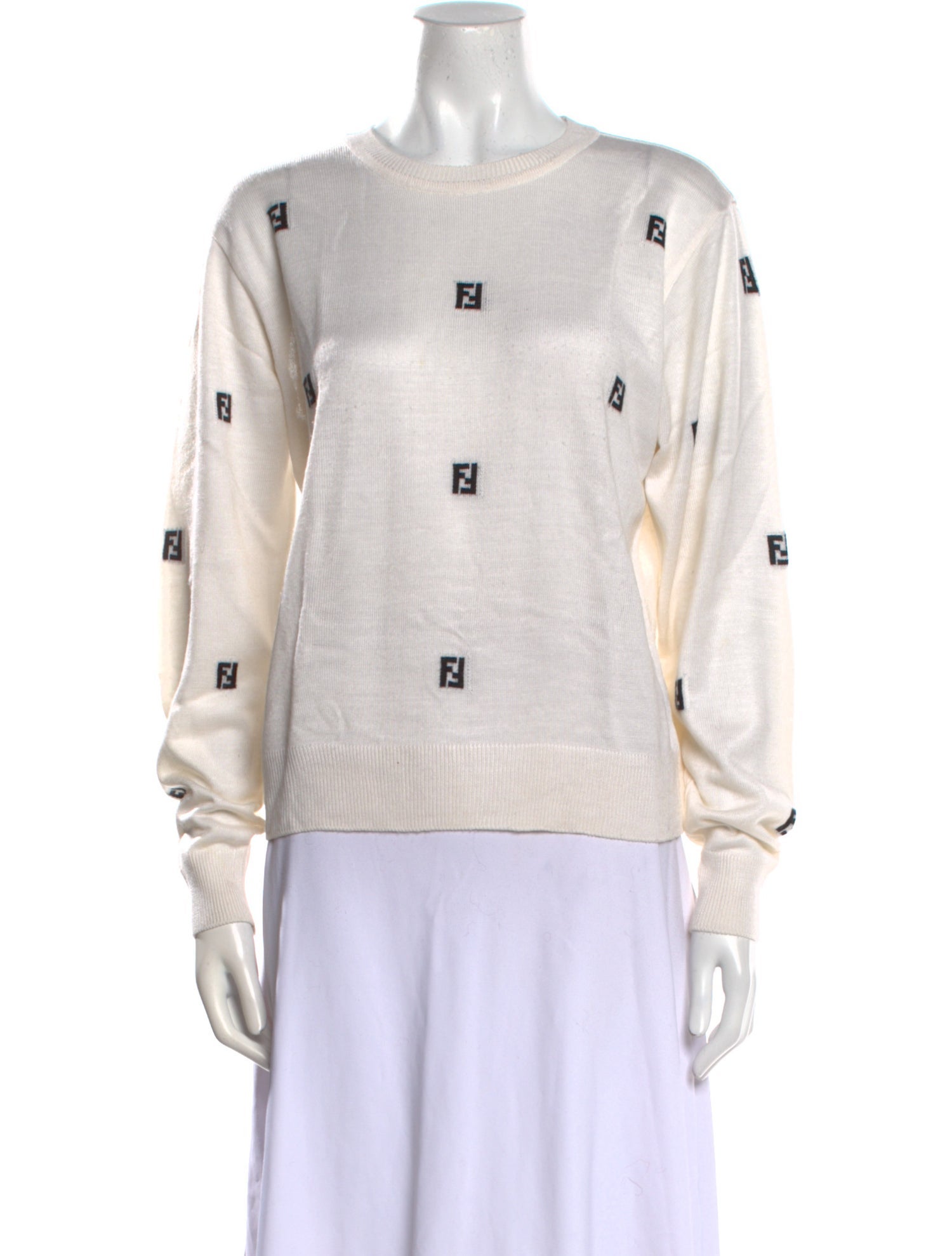 Fendi Wool Printed Sweater