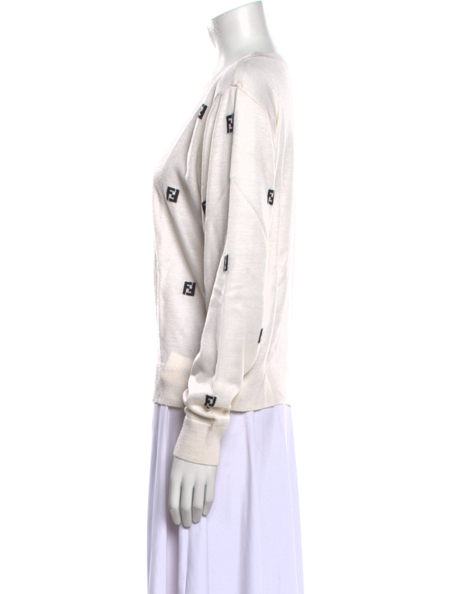 Fendi Wool Printed Sweater