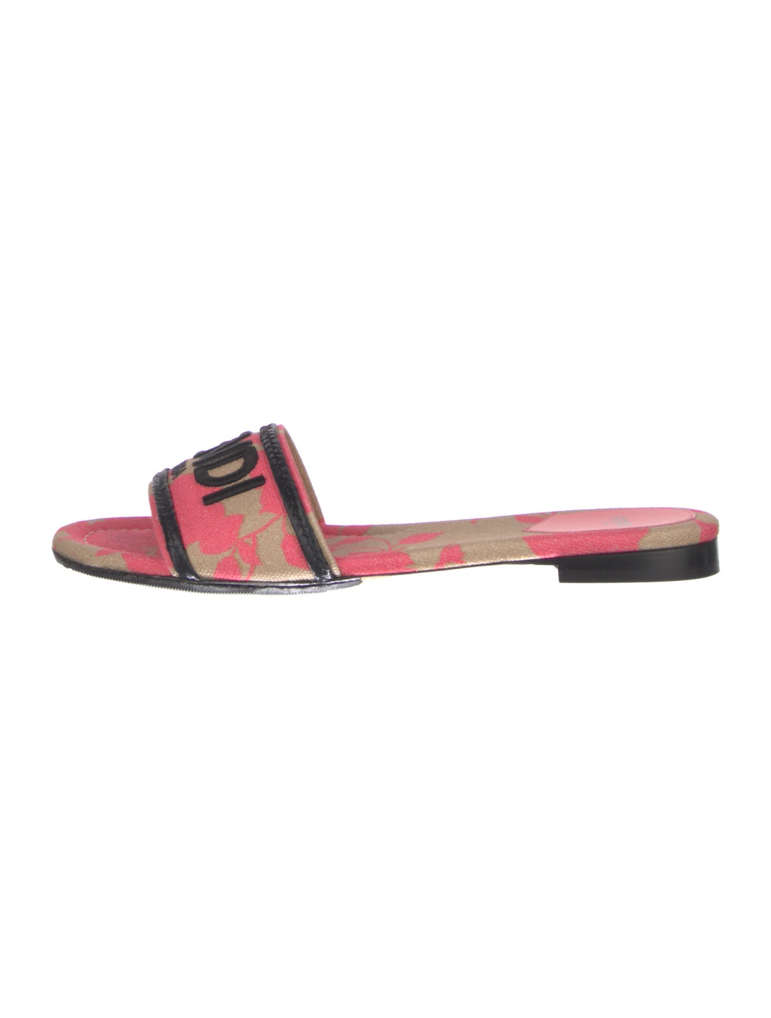 Fendi Canvas Printed Slides