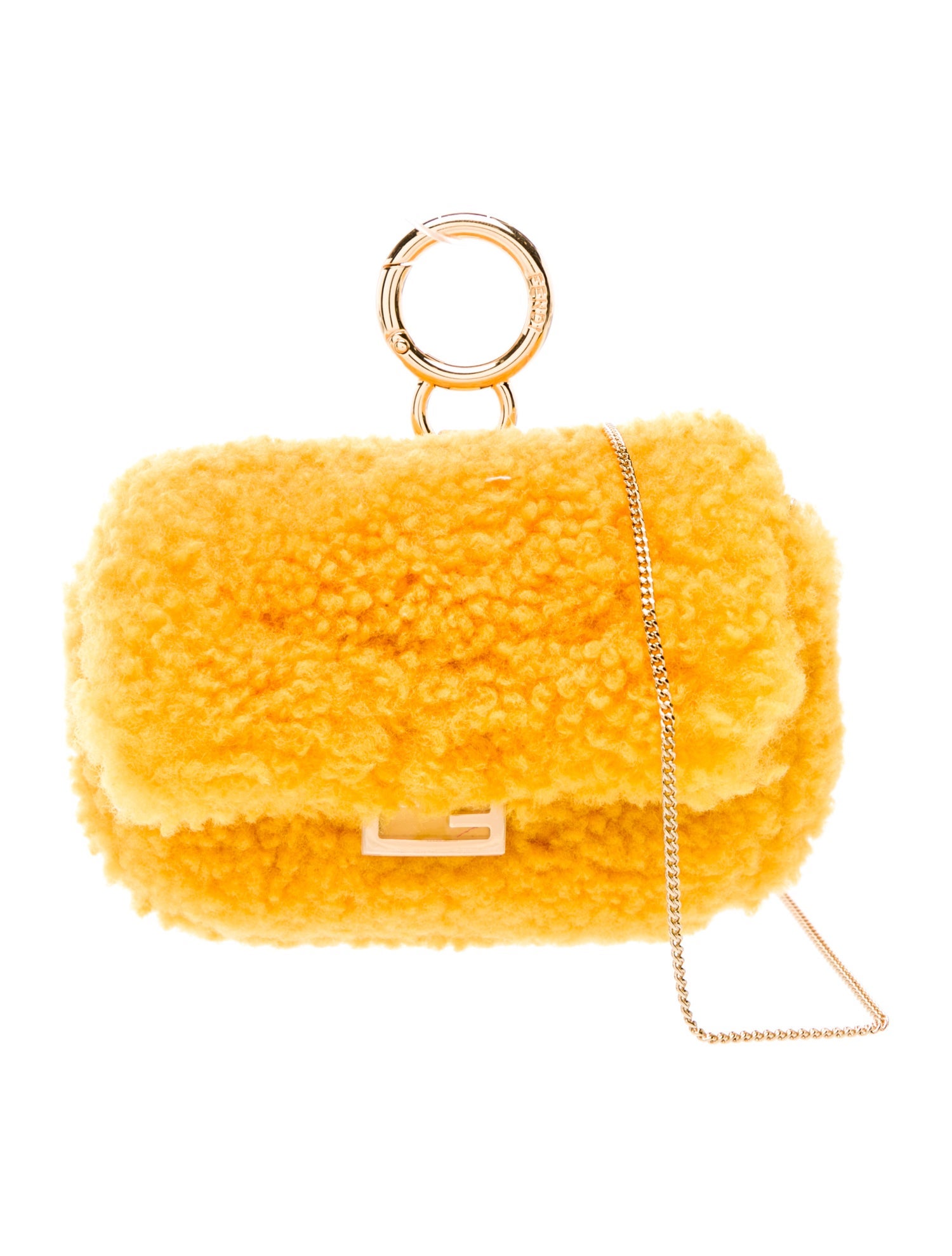 Fendi Shearling Baguette Nano w/ Tags