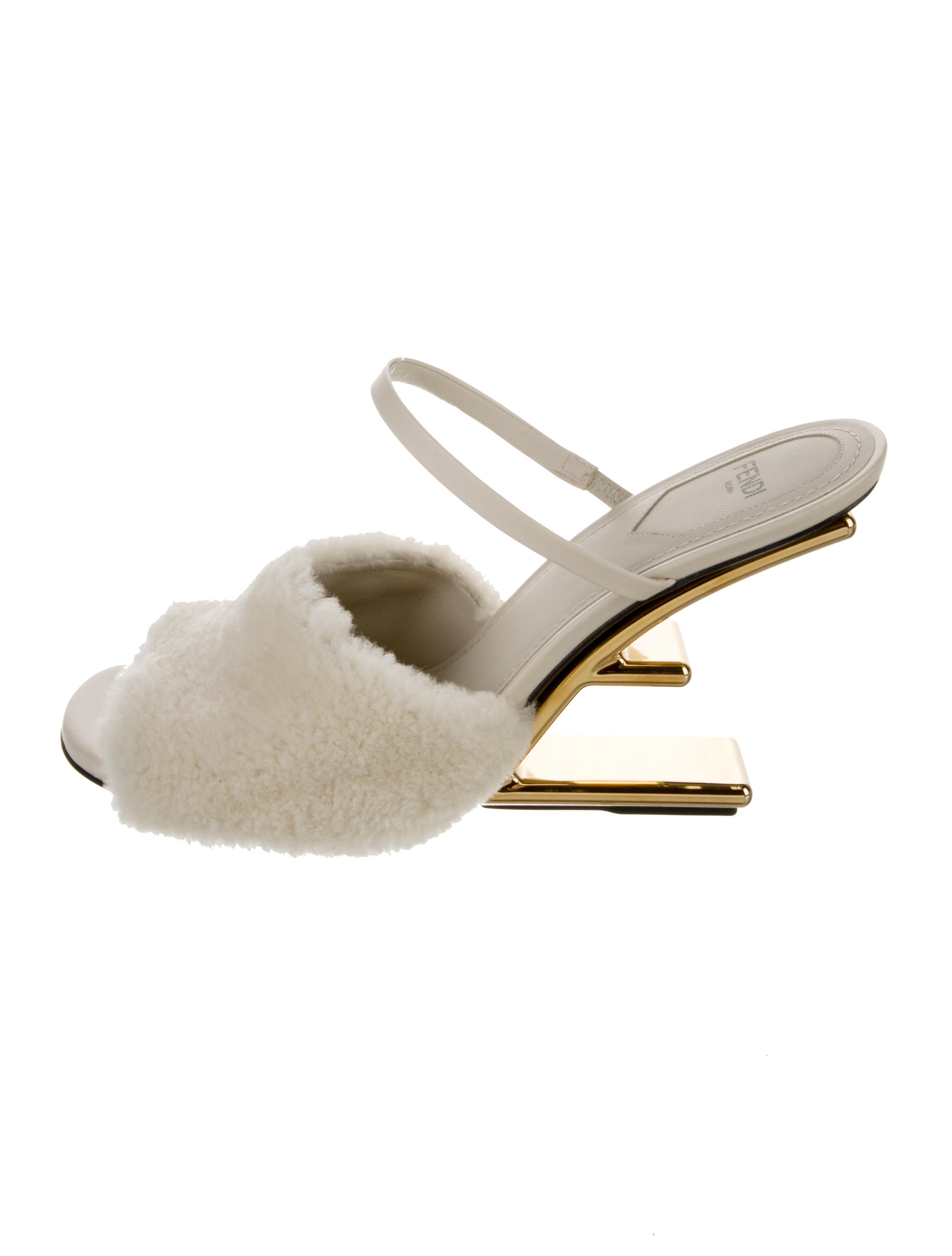 Fendi Shearling Slides