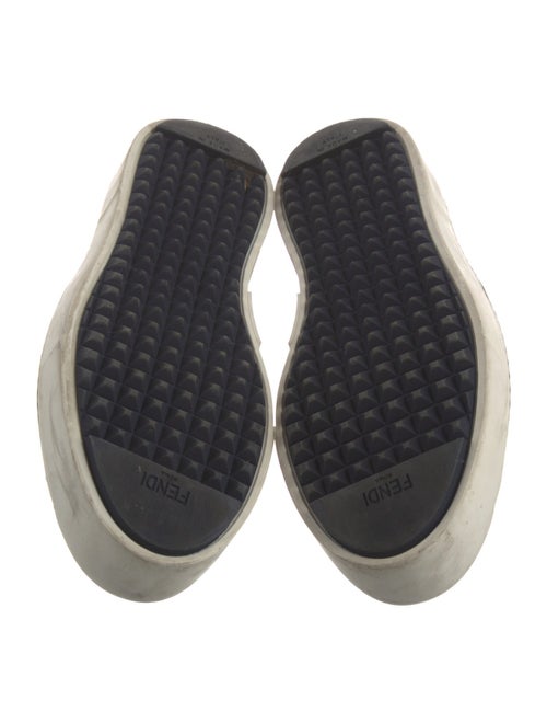 Fendi Monsters Motif Leather Sneakers