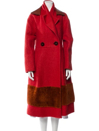 Fendi Nylon Colorblock Pattern Coat