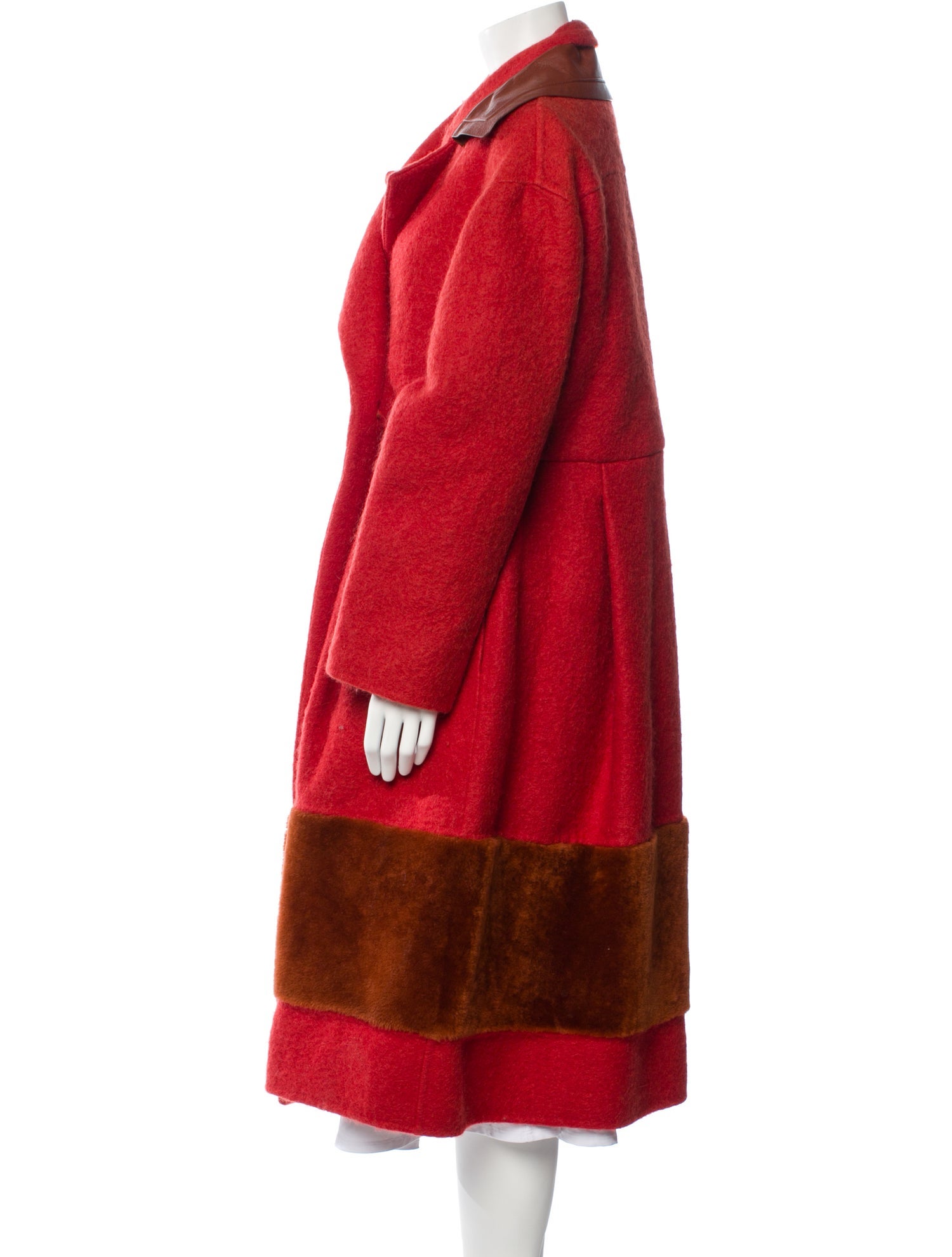 Fendi Nylon Colorblock Pattern Coat