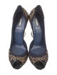Fendi Printed Embroidered Accent D'Orsay Pumps