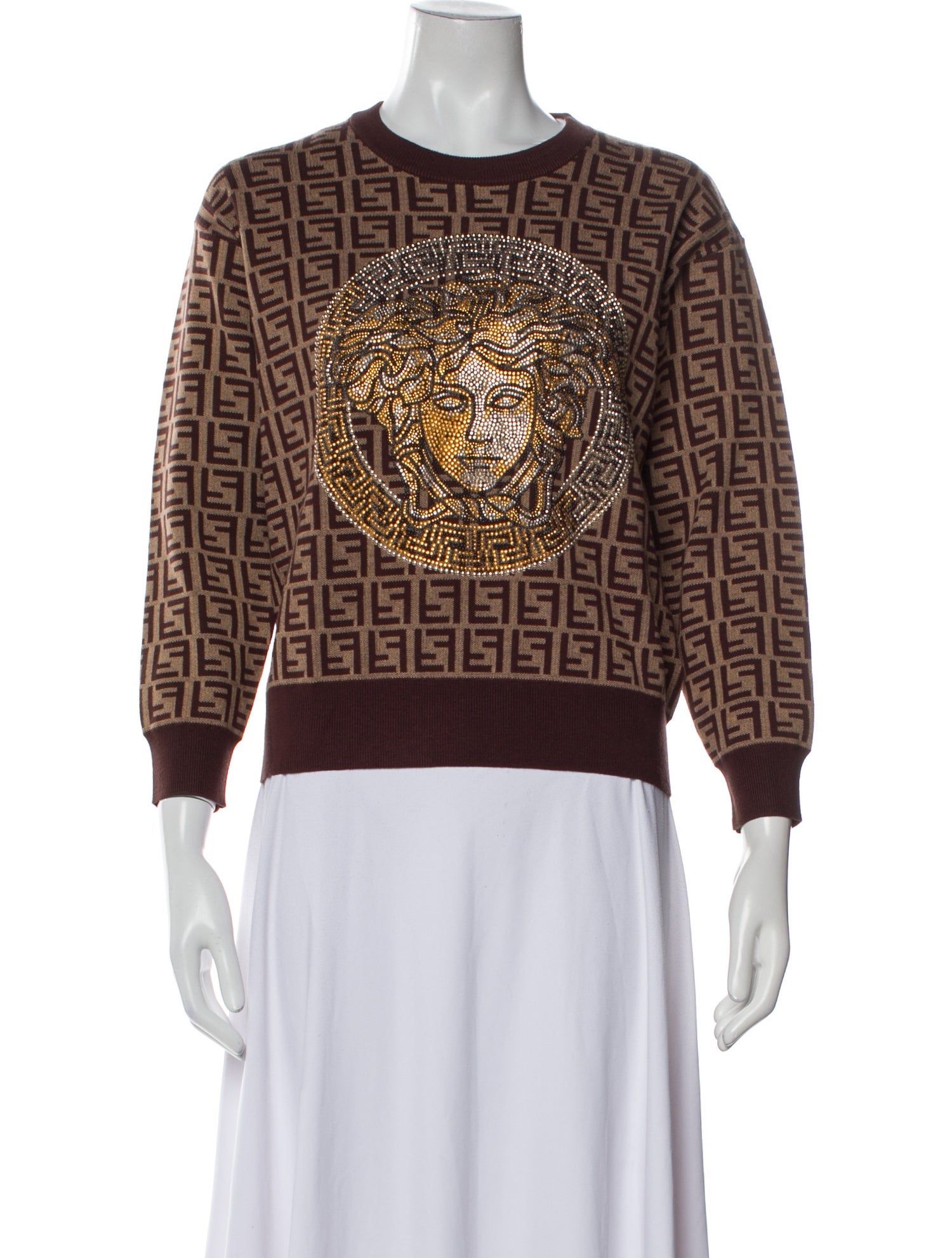 Fendi Printed Crew Neck Sweater