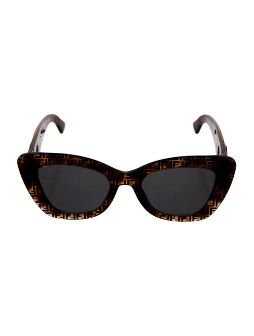 Fendi Zucca FF Logo Cat-Eye Sunglasses
