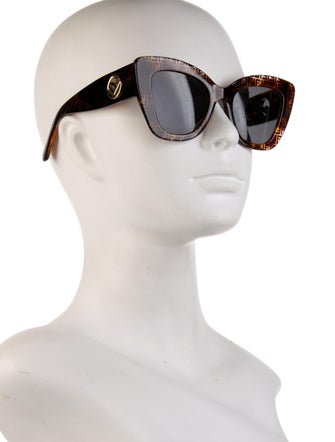 Fendi Zucca FF Logo Cat-Eye Sunglasses