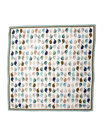 Fendi Scarves and Shawls Silk Printed Bandana