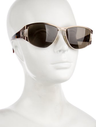 Fendi Zucca FF Logo Aviator Sunglasses
