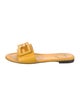 Fendi Zucca FF Logo Leather Slides