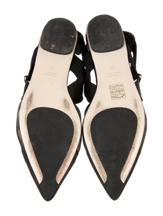 Fendi Mesh Printed Slingback Flats