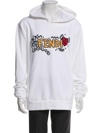 Fendi Graphic Print Crew Neck Hoodie
